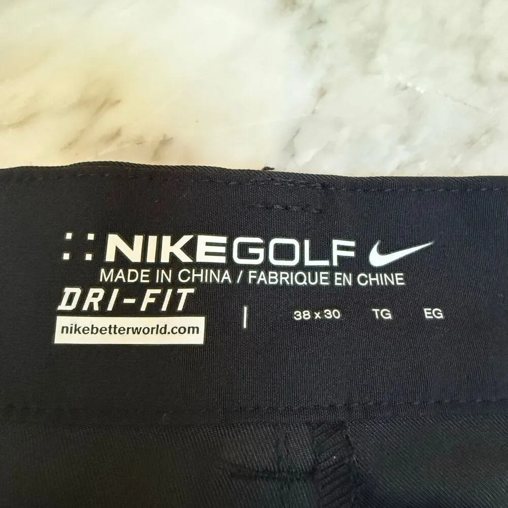 NIKE GOLF Tour Performance Dri-Fit Flat Front Casual Golf Pants Mens 38x30